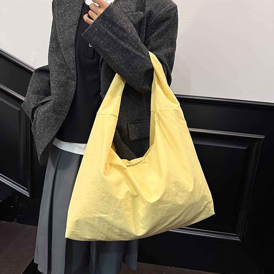 Vintage Hong Kong Nylon Tote Chic  Spacious Commuter Bag