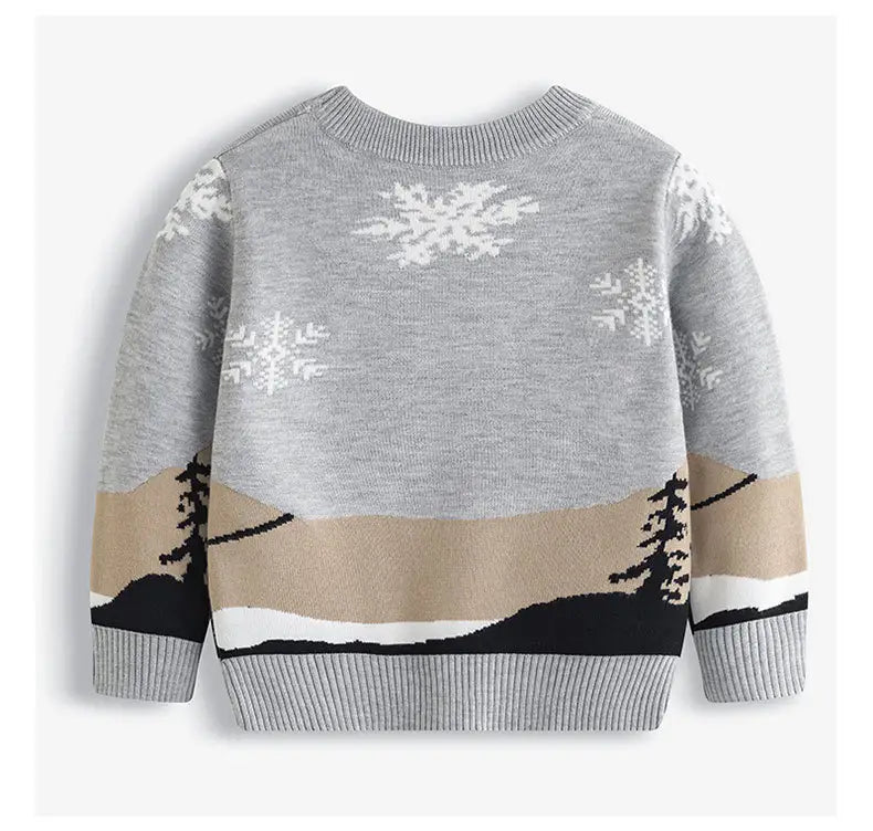 Christmas cartoon deer sweater baby base pullover knit sweater