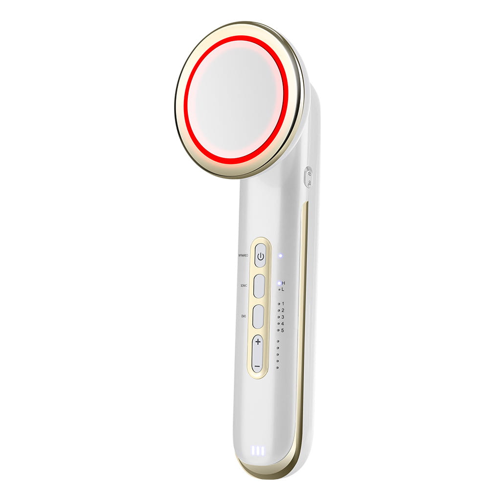 Ems body sculpting device with 5 modes rechargeable far infrared & ultrasonic fat burning slimming beauty instrument