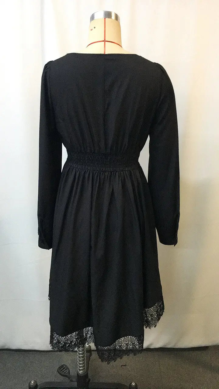 Western Vintage Long Sleeve Printed Dress