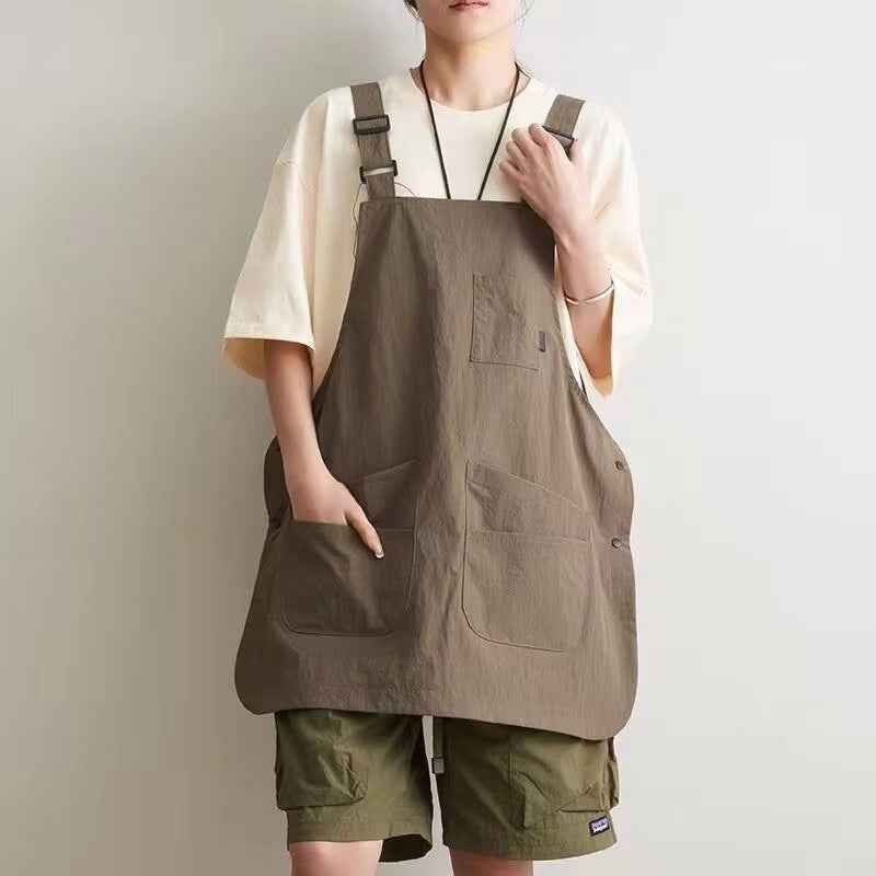 Double-Sided Waterproof Kitchen Apron – Adjustable Unisex Chef Apron, Pure Color Household Cooking Workwear