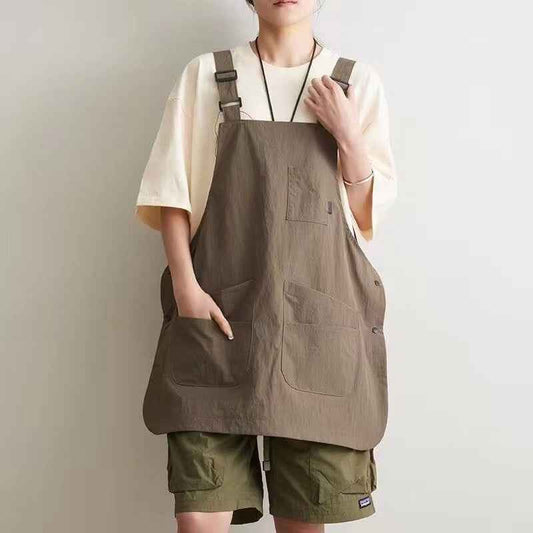 Double-Sided Waterproof Kitchen Apron – Adjustable Unisex Chef Apron, Pure Color Household Cooking Workwear