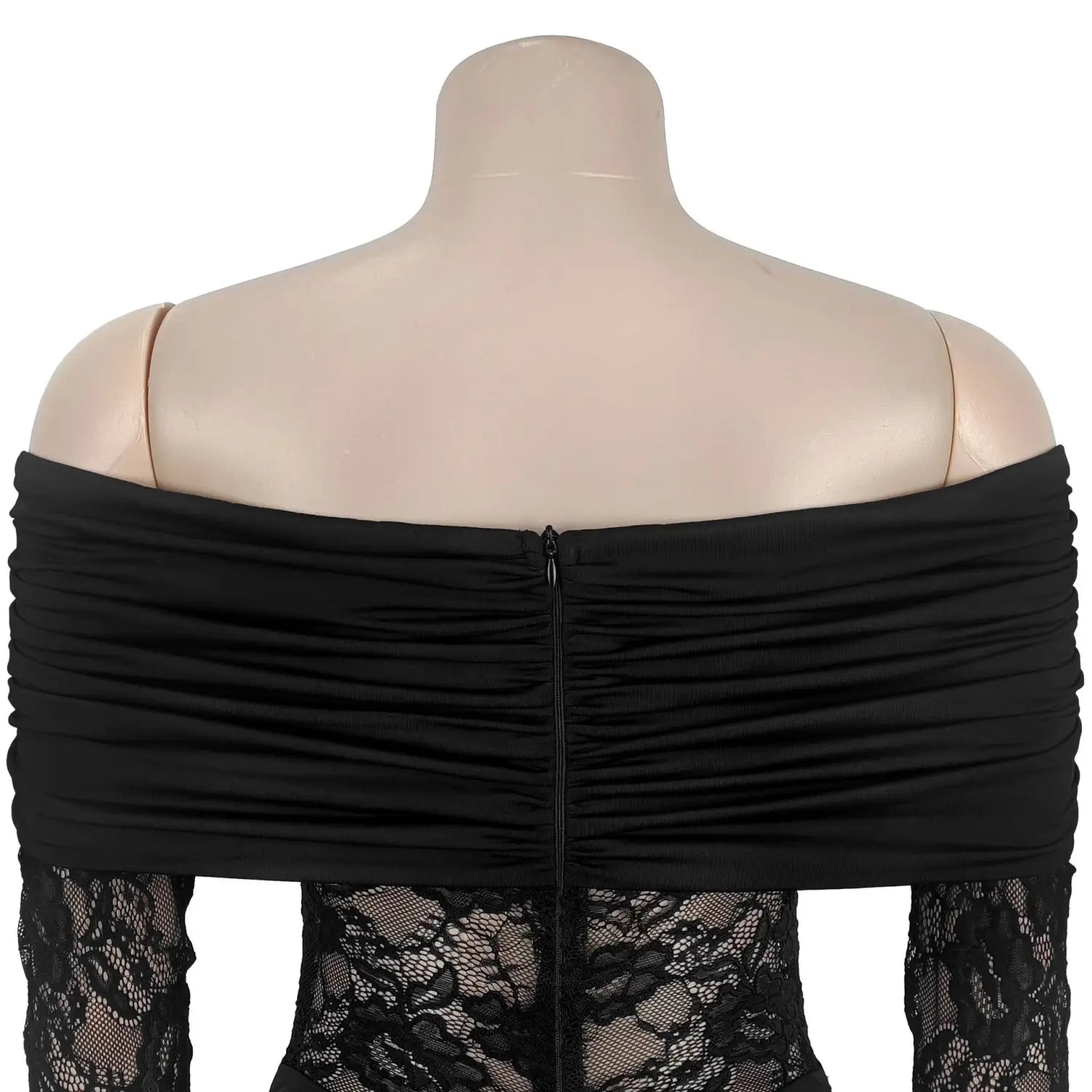 Fashion Women's Sexy One-Shoulder Lace Bodycon Dress
