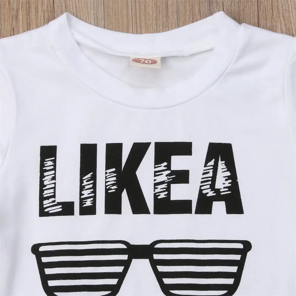 Newborn infant toddler baby boy clothes set kids boys cute short sleeve t-shirt top + pants outfits clothing set