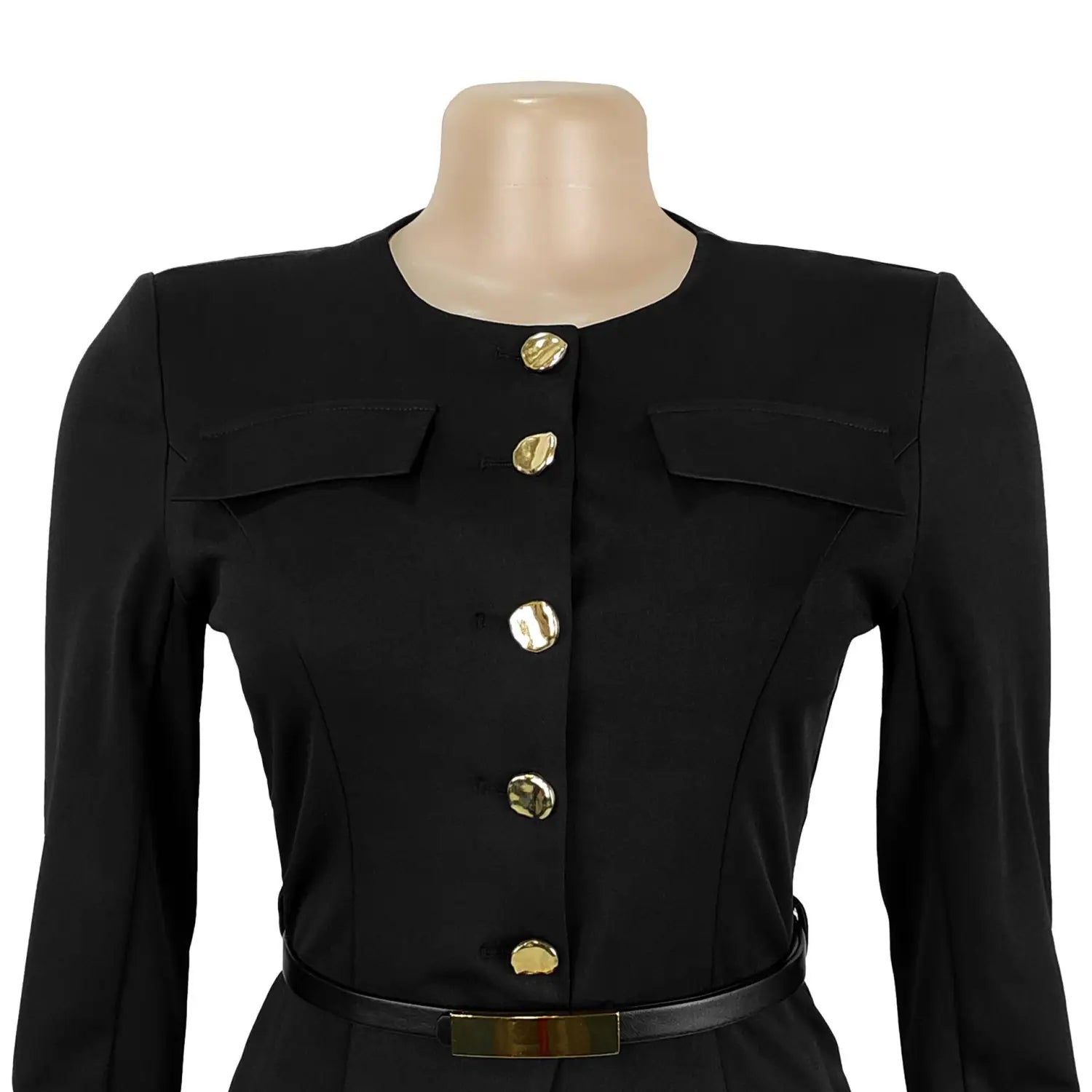 Fashionable women’s slimming belted top and pants set