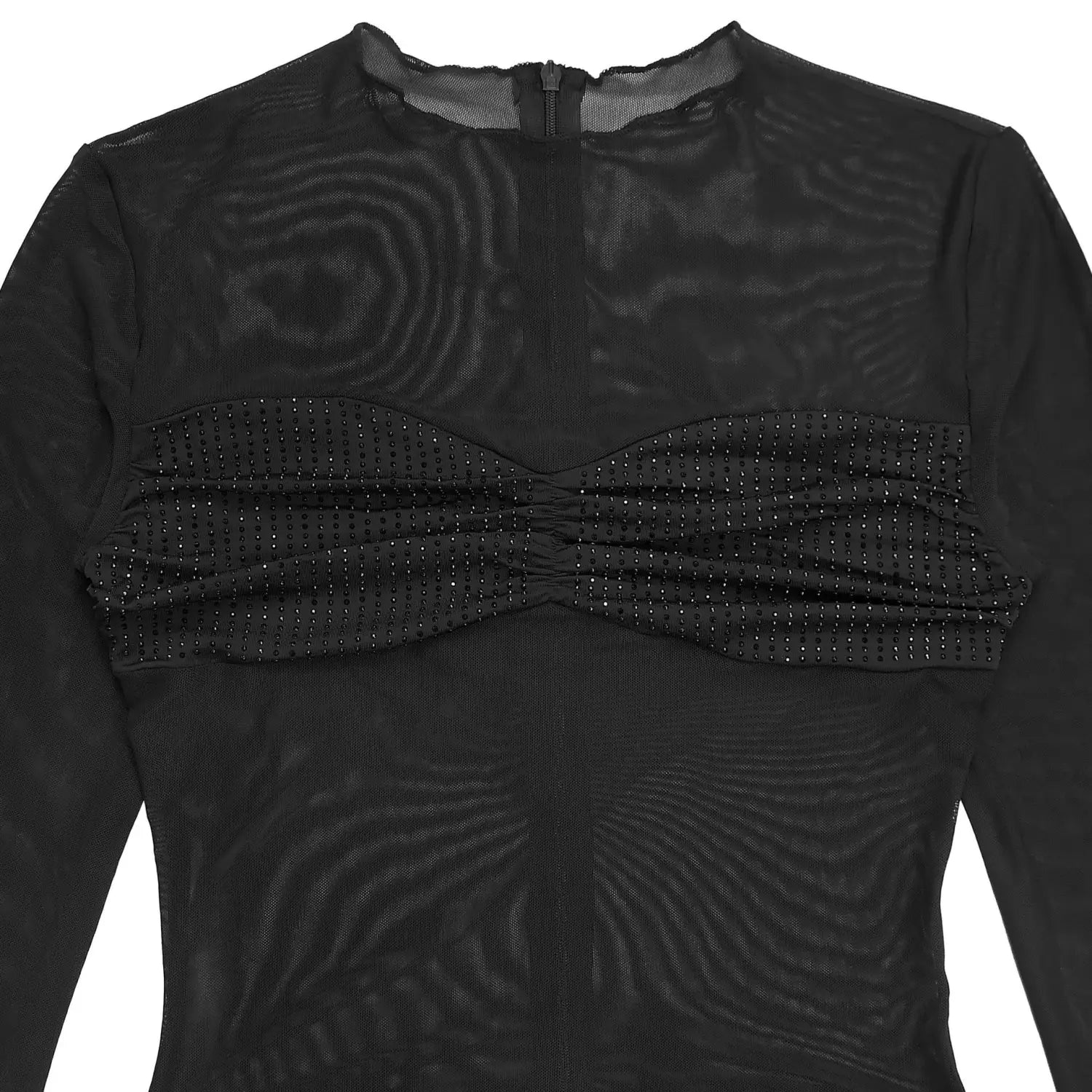 Fashion women’s sexy sheer mesh rhinestone dress mini skirt