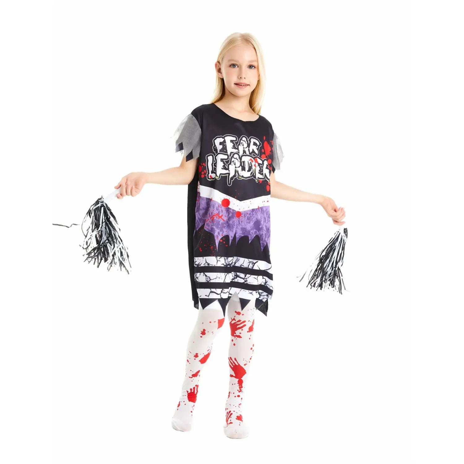Children’s halloween carnival cosplay zombie costume girl horror cheerleader cos party dress