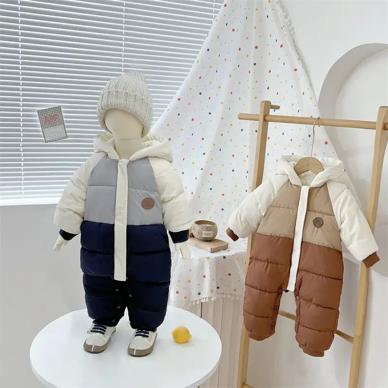 Baby down cotton jacket jumpsuit autumn and winter clothes khai clothes for men and women baby clothes for going