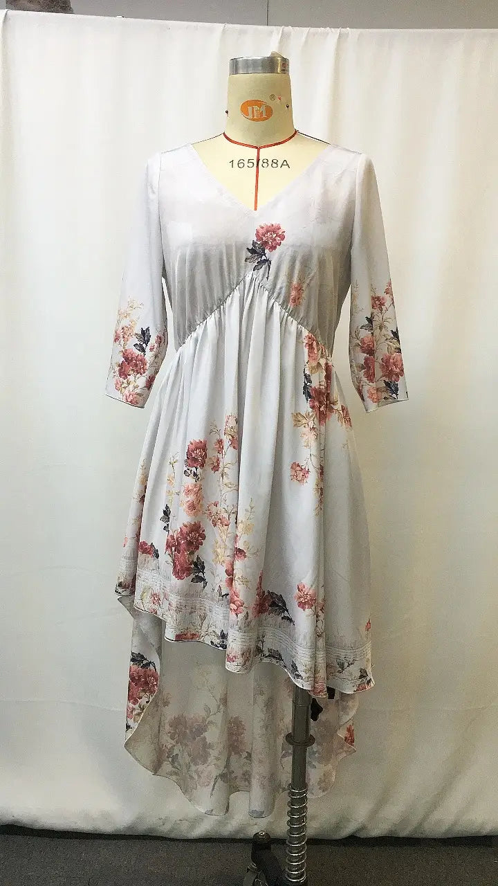 Rock Festival Rock Party V-Neck Printed Dress