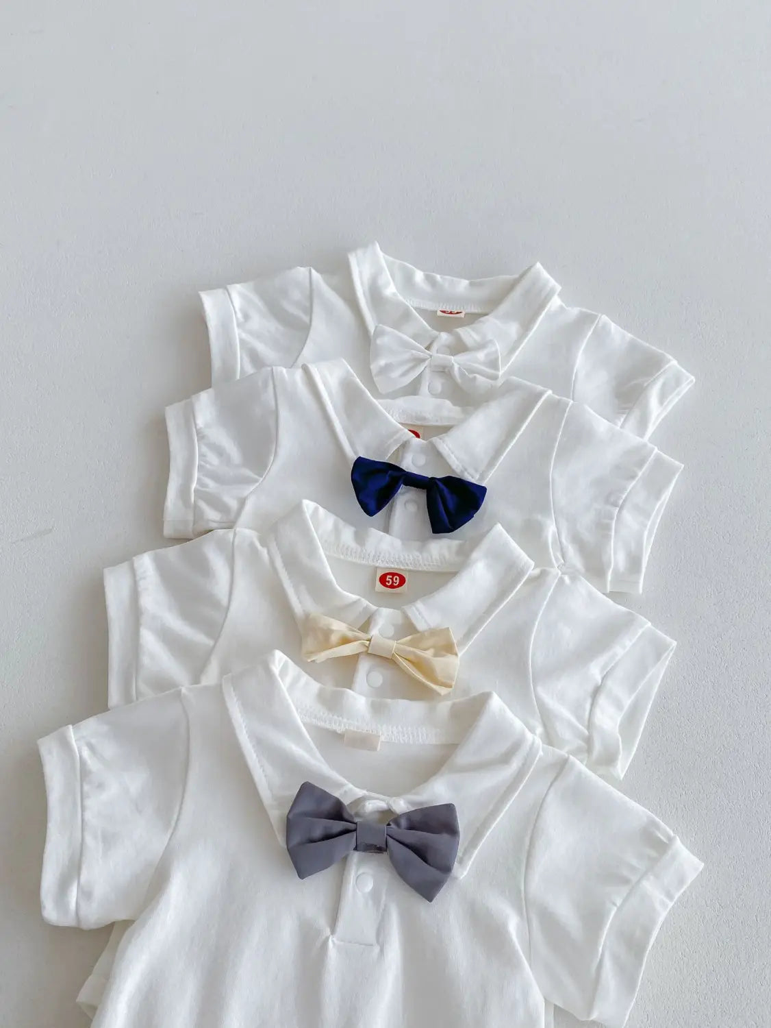 Summer baby hoodie tie suspender shorts two-piece set for gentlemen’s one month and one year old dress suspender pants