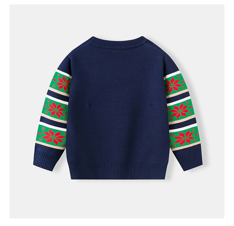 Christmas cartoon reindeer pullover baby base knitted sweater