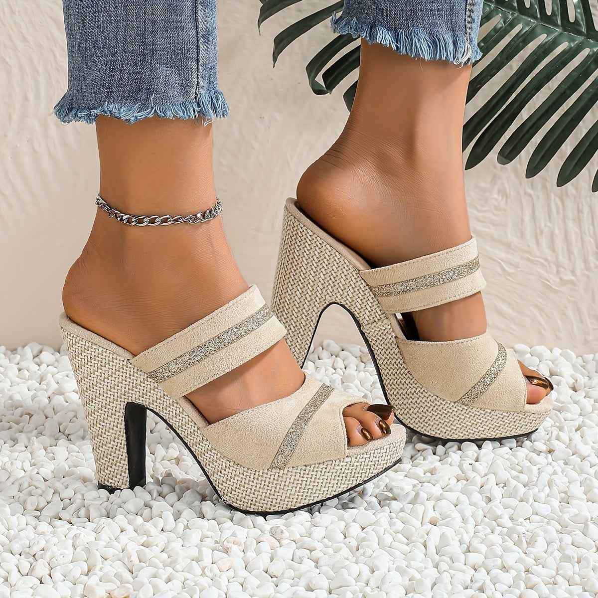 Bohemian Chic AllSeason Comfortable ThickSole Heels