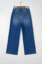 Sky Blue Tailored Seam Detail Womens Shift Jeans