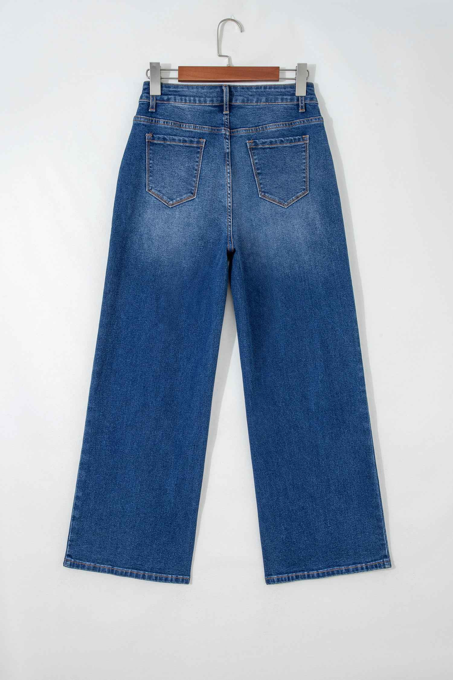 Sky Blue Tailored Seam Detail Womens Shift Jeans