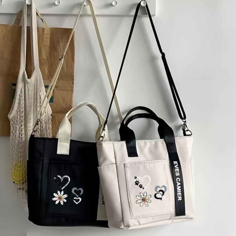Chic Floral Tote Versatile Crossbody for Work  Travel