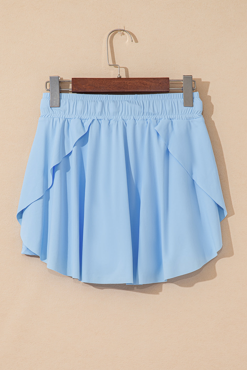 Black Drawstring High Waist Lined Tennis Skort