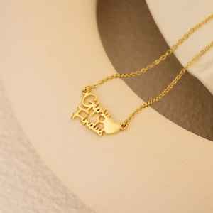 Customizable name with heart design exquisite unique necklace
