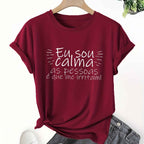 Calm Quote Tee Its People Fun Line Print Shirt