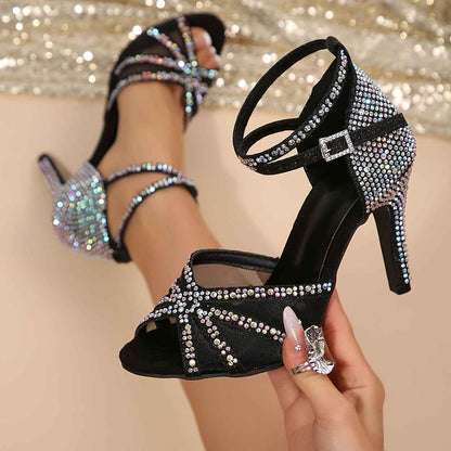 Sparkling Stiletto Sandals Elegant Comfortable Evening Glamour