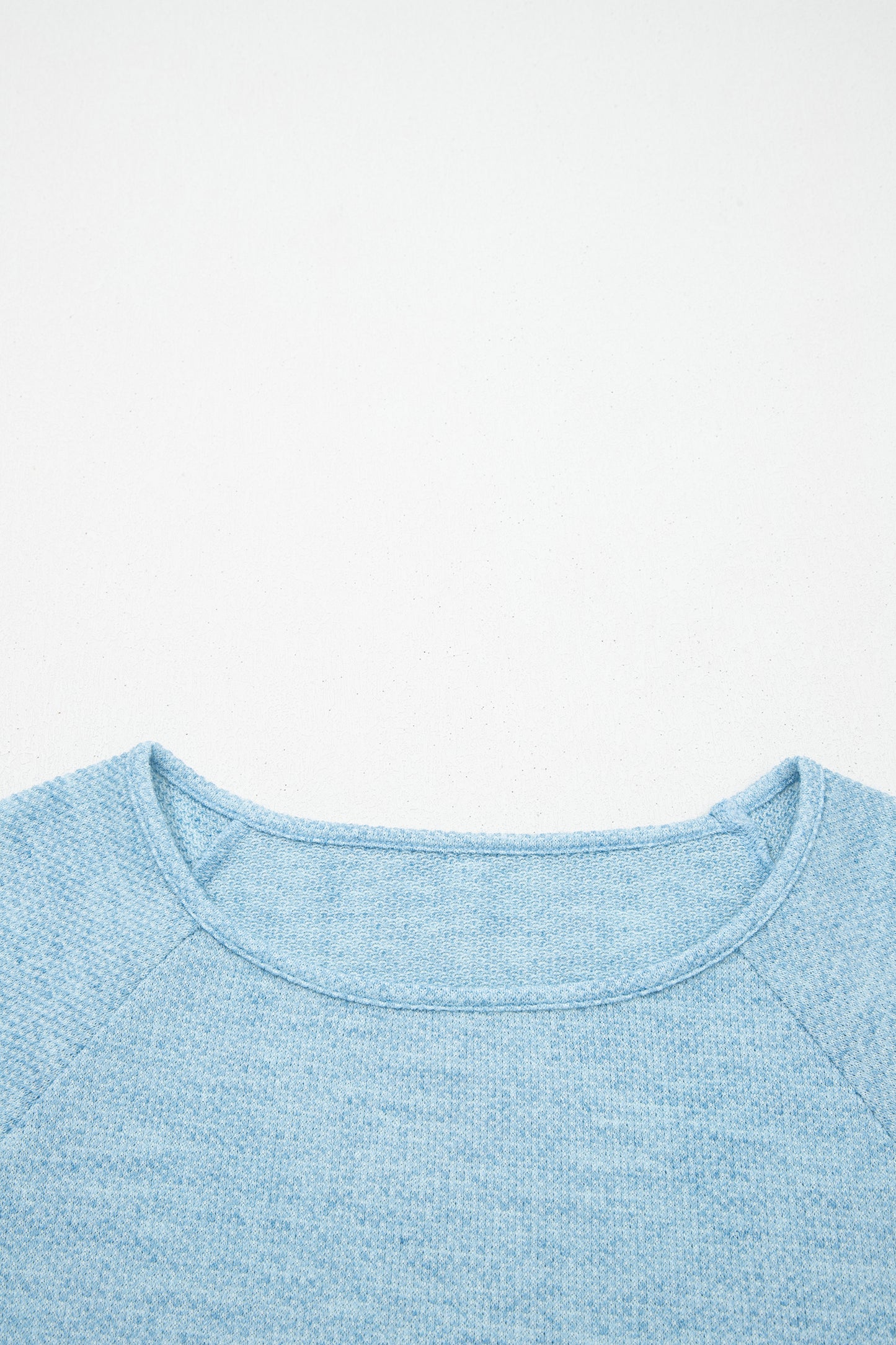 Moonlight Jade Textured Raglan Sleeve Knit Loose Top
