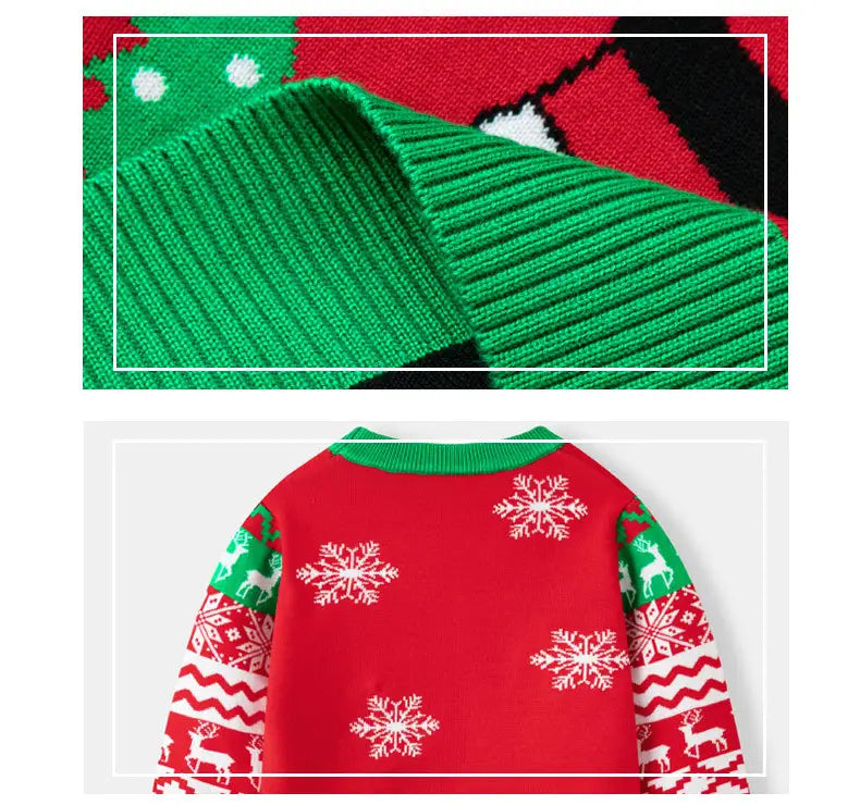 Children’s christmas santa claus baby undercover knitted shirt