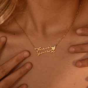 Customizable name with heart design exquisite unique necklace