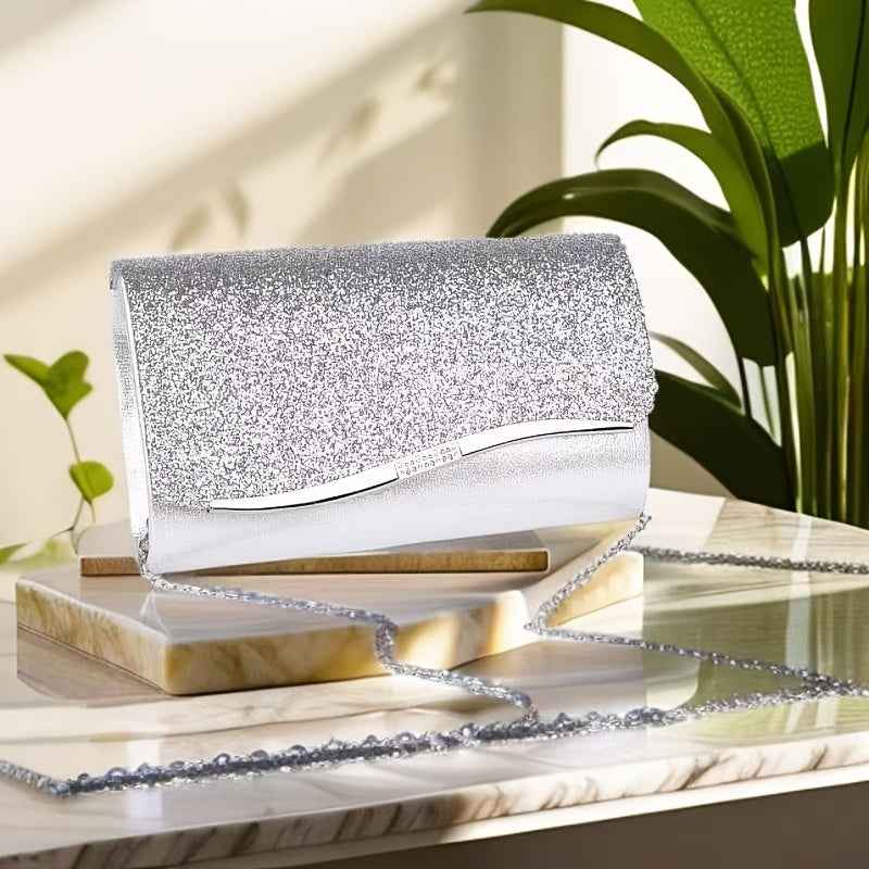 Sparkling Sequin Clutch Elegant Evening  Bridal Party Handbag