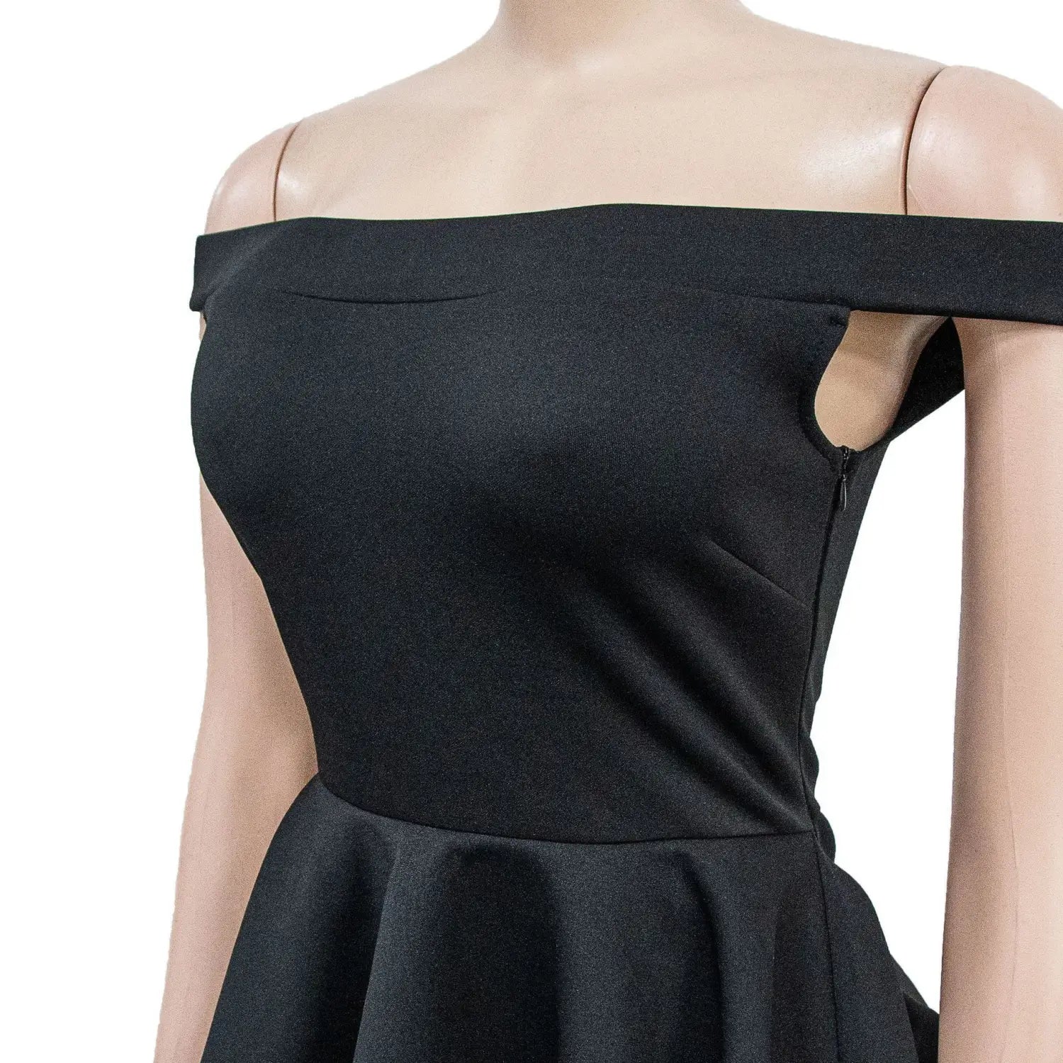 Fashion women’s solid color sleeveless ruffle hem mini dress