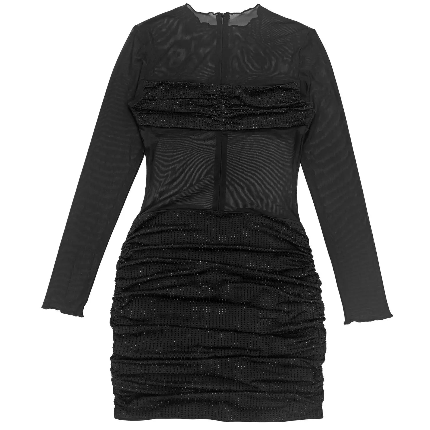 Fashion women’s sexy sheer mesh rhinestone dress mini skirt
