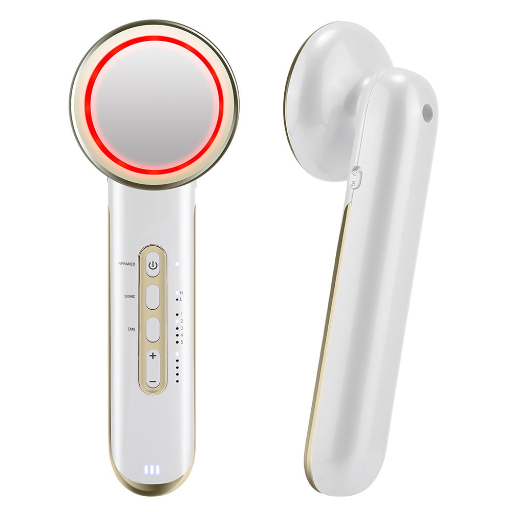 Ems body sculpting device with 5 modes rechargeable far infrared & ultrasonic fat burning slimming beauty instrument
