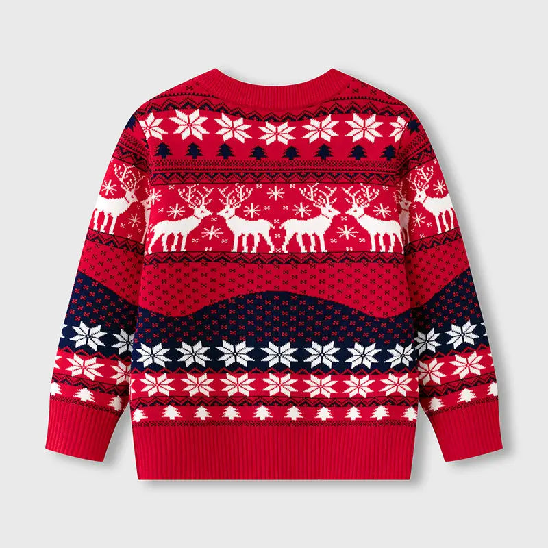Christmas elk red sweater baby undercover knitted sweater