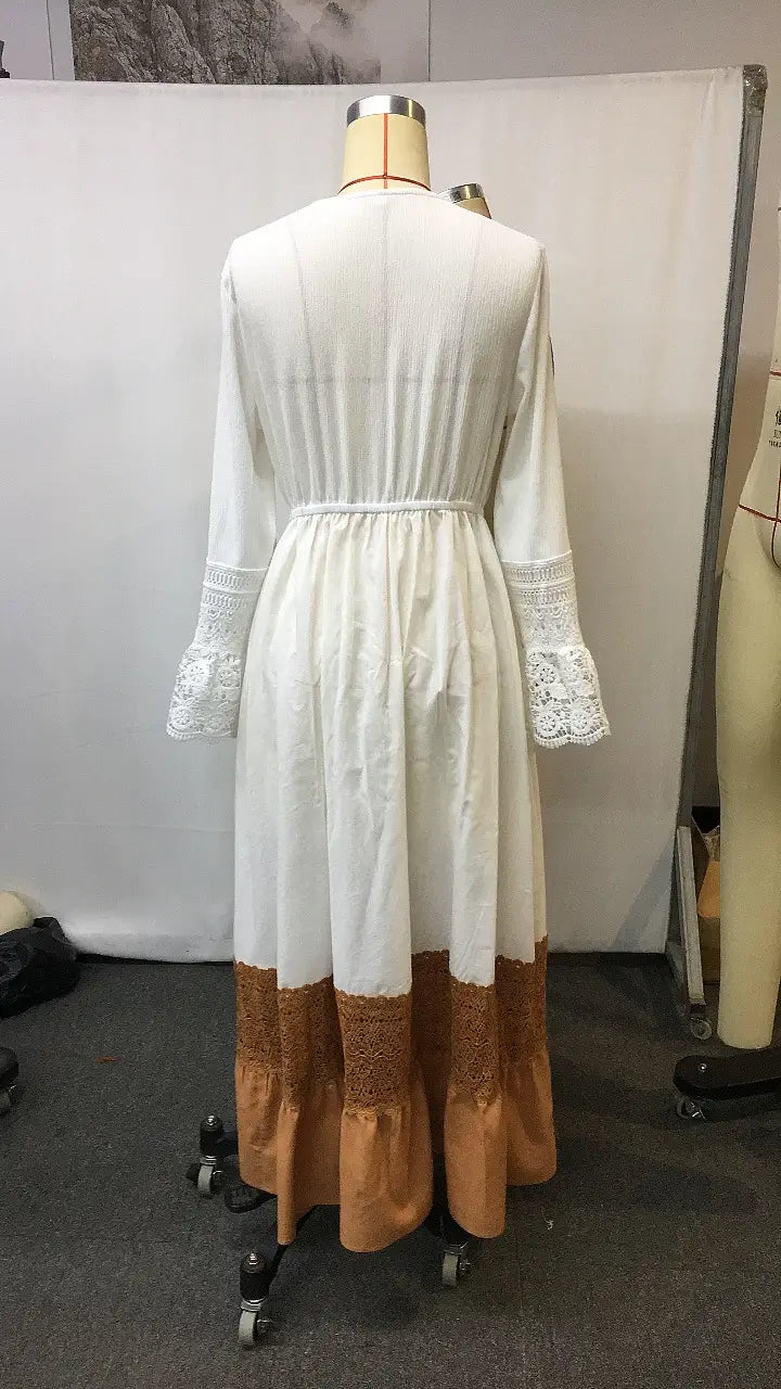 Vintage Western Bohemian Print Ethnic Style Women's Dress