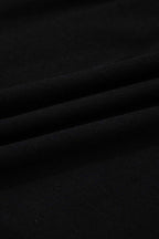 Black Plus Size Solid Color Bow Tie Peplum Tank Top