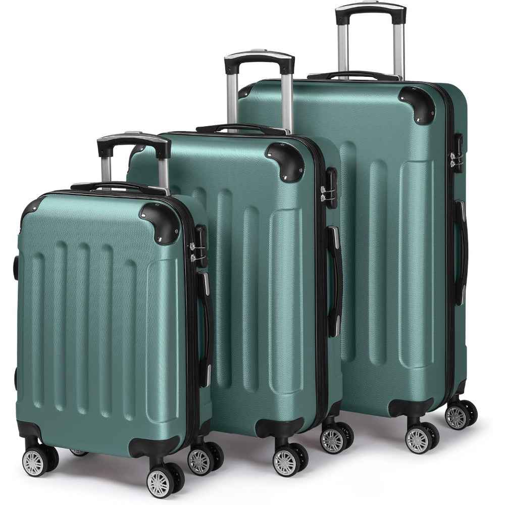 Navy Blue 3Piece Hardshell Rolling Luggage Set