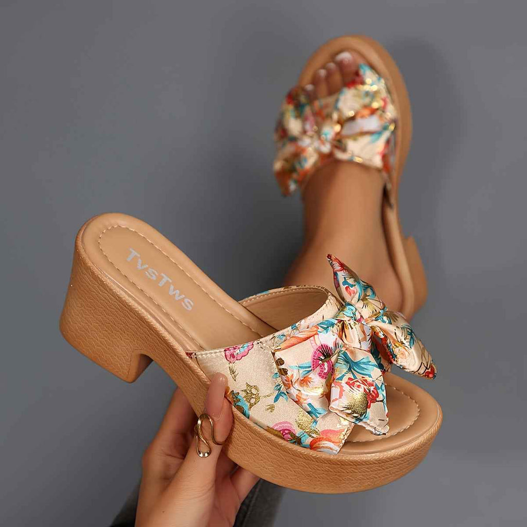 Chunky Wedge Summer Sandals Fashionable High Heel Slides