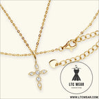 925 sterling silver moissanite cross pendant necklace