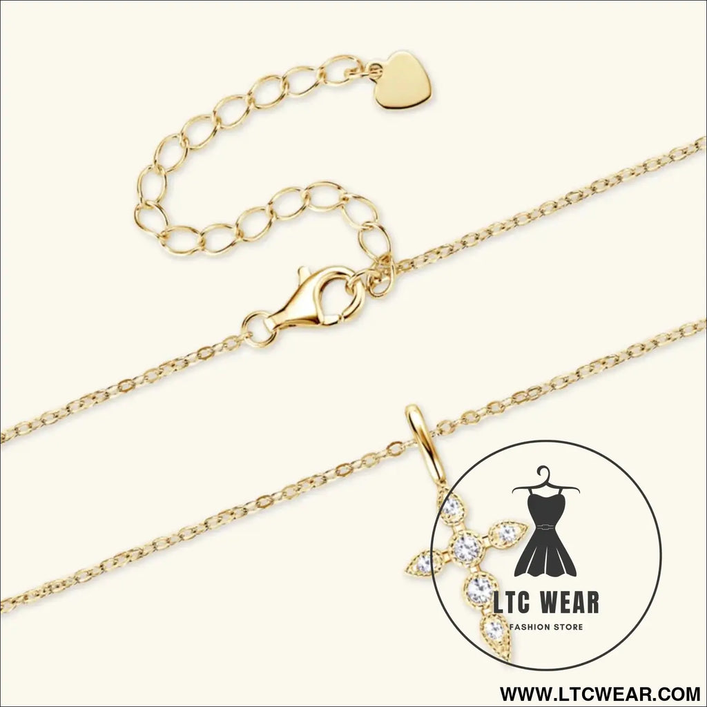 925 sterling silver moissanite cross pendant necklace