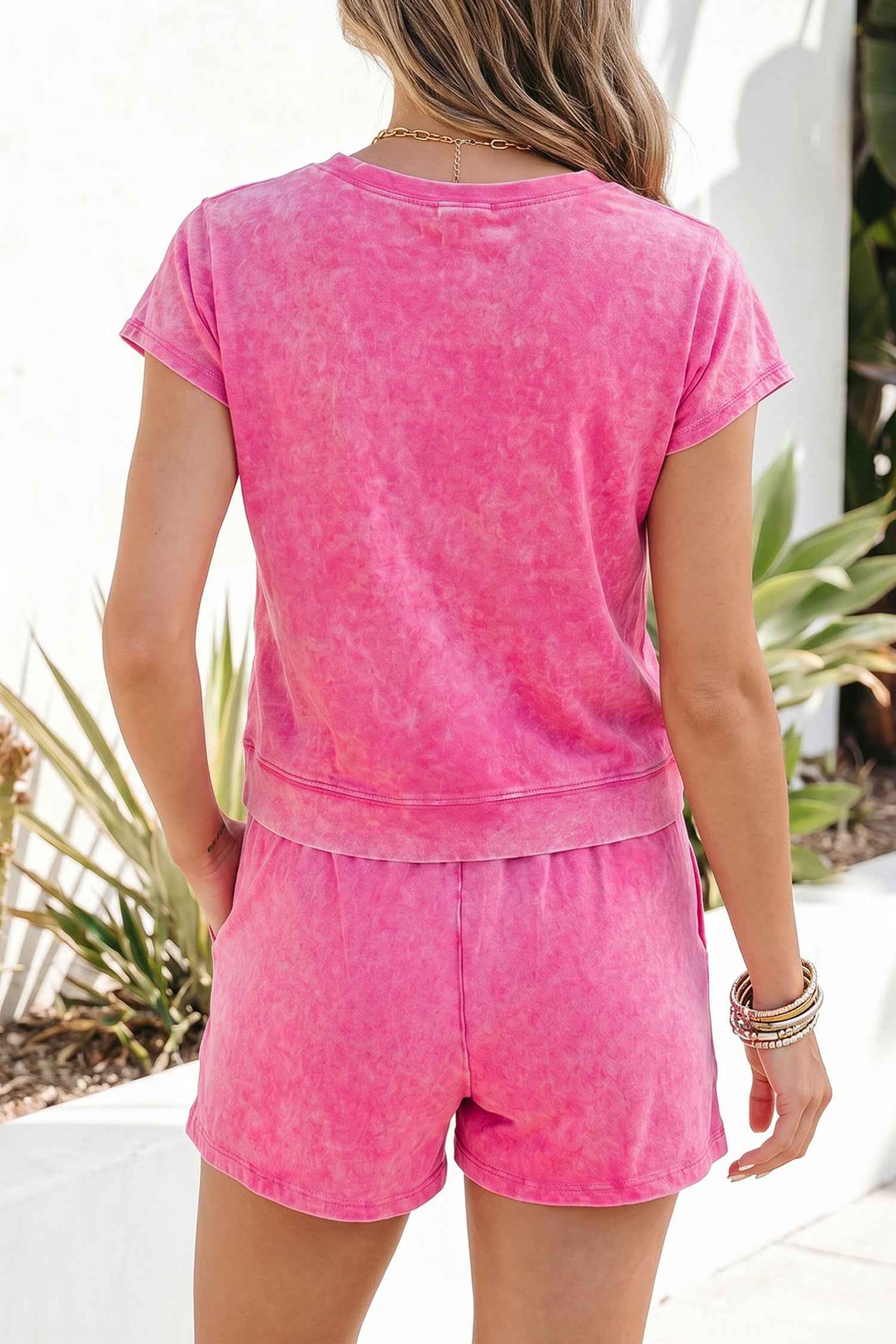 Orchid Bouquet Mineral Wash Cotton Short Set