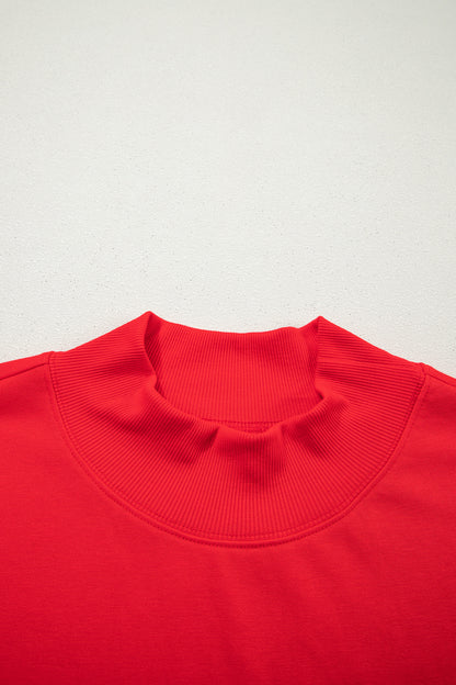 Yellow Solid Color High Neck Cap Sleeve Loose Top
