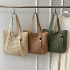 Chic Woven Fringe Tote Large Versatile Shoulder Bag for Summer