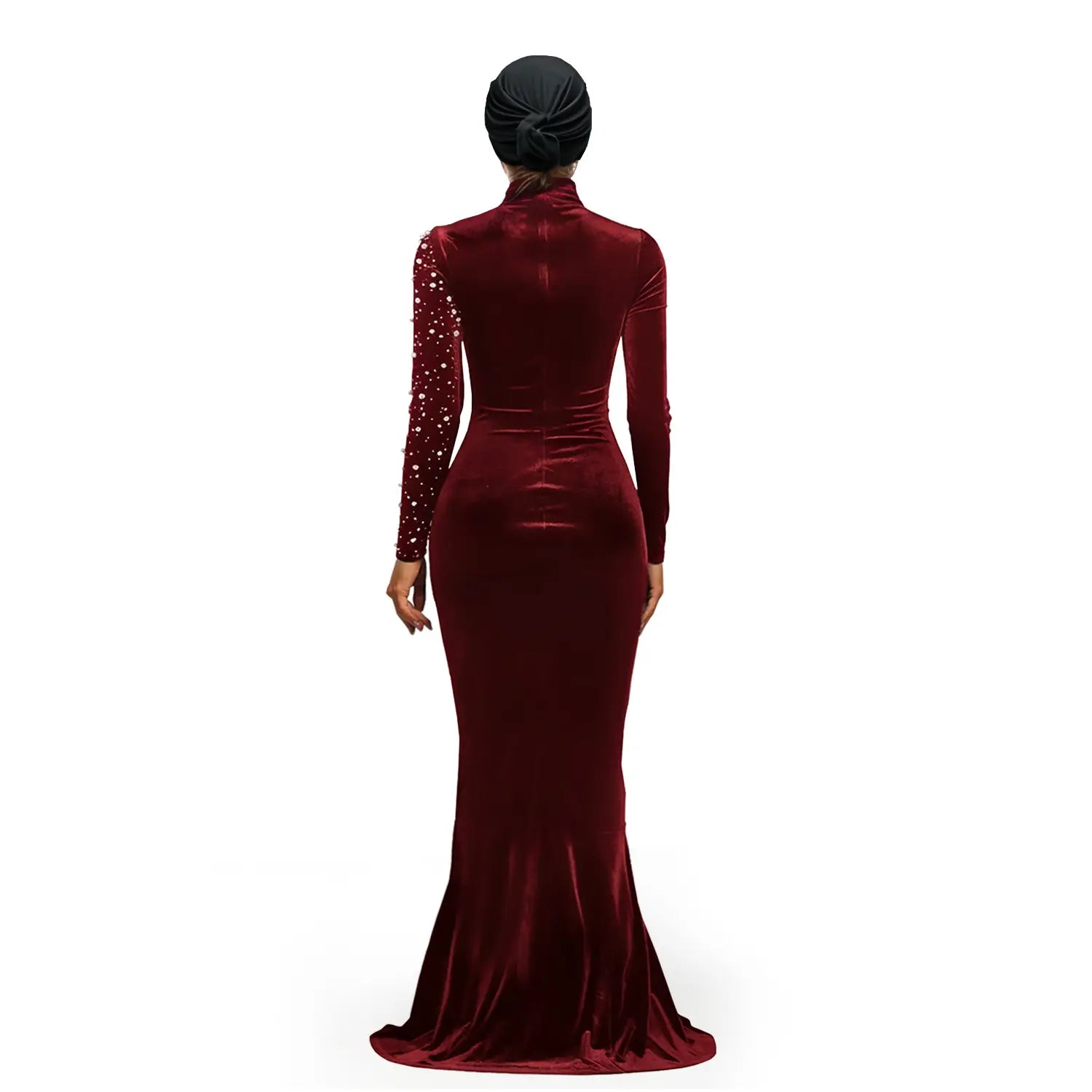 Elegant Velvet Embellished Dress for Women Fashionable  Chic Cocktail Dress