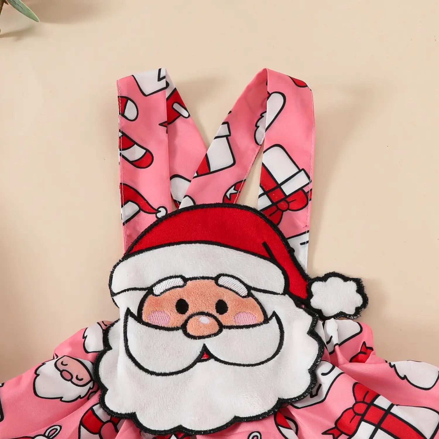 Baby christmas long sleeved top suspender skirt set christmas grandpa jumpsuit + solid color hoodie