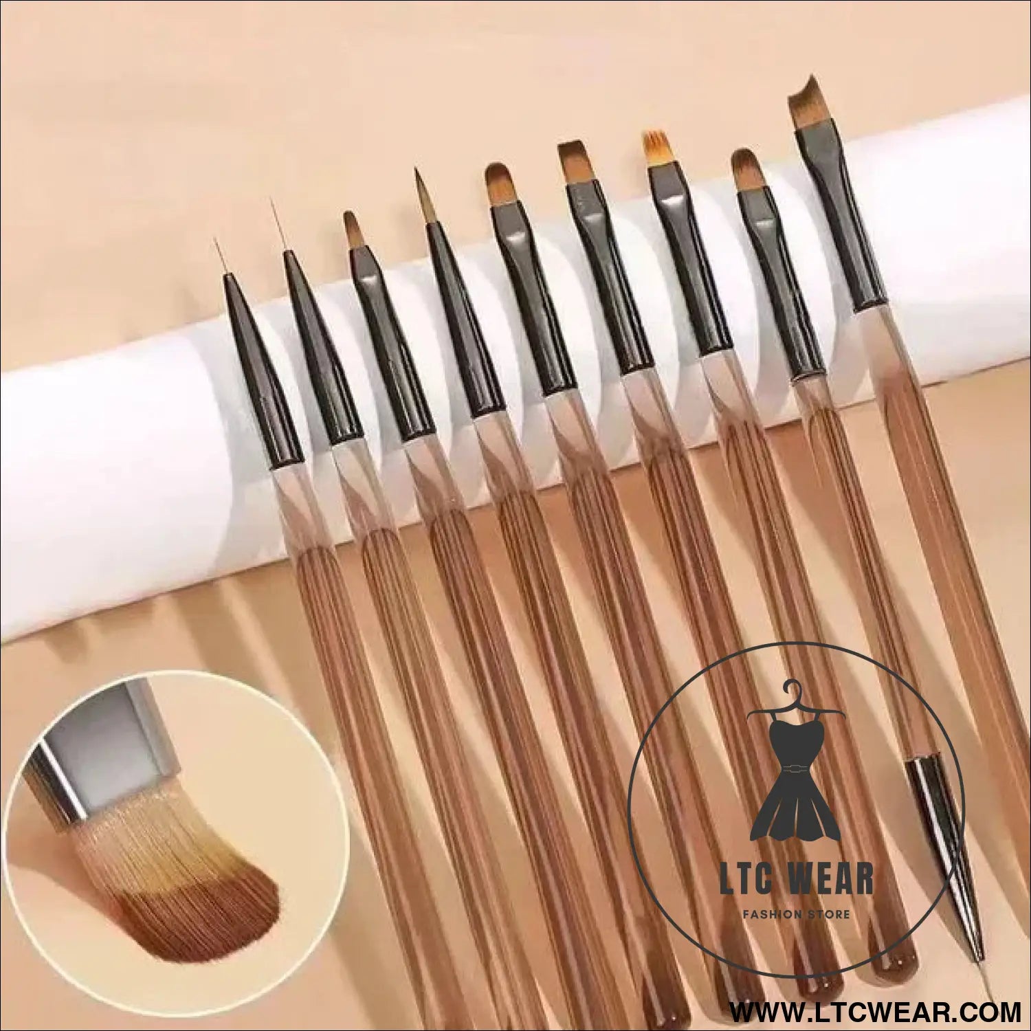9pcs uv gel nail brush liner diy painting pen manicure acrylic drawing brush for nail art design nails tip display