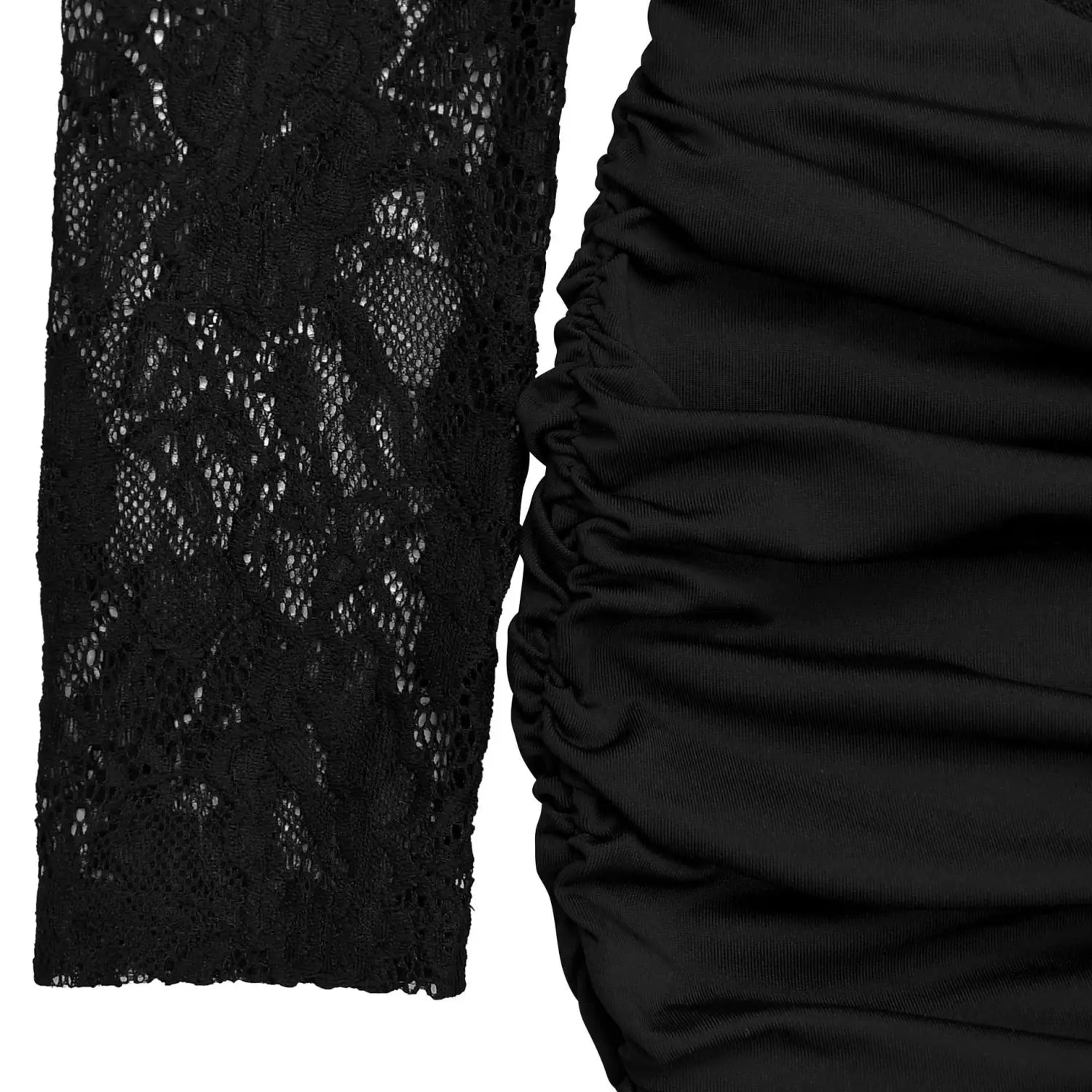 Fashion Women's Sexy One-Shoulder Lace Bodycon Dress