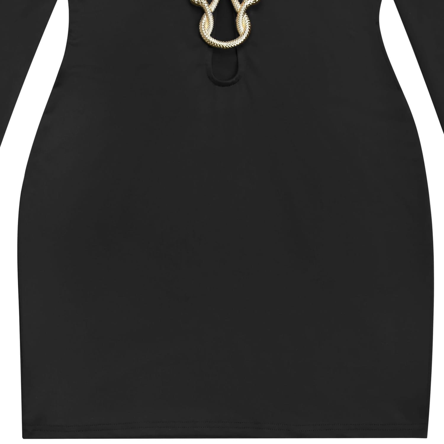 Fashionable women’s sexy deep v-neck bodycon dress with snake pattern accessories