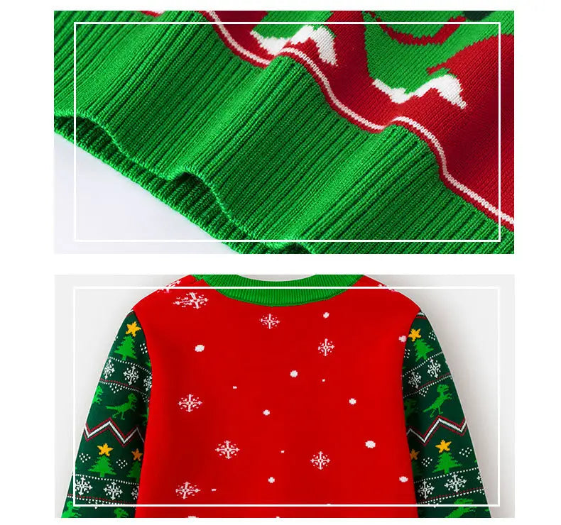 Christmas sweater baby cartoon dinosaur base pullover knit sweater