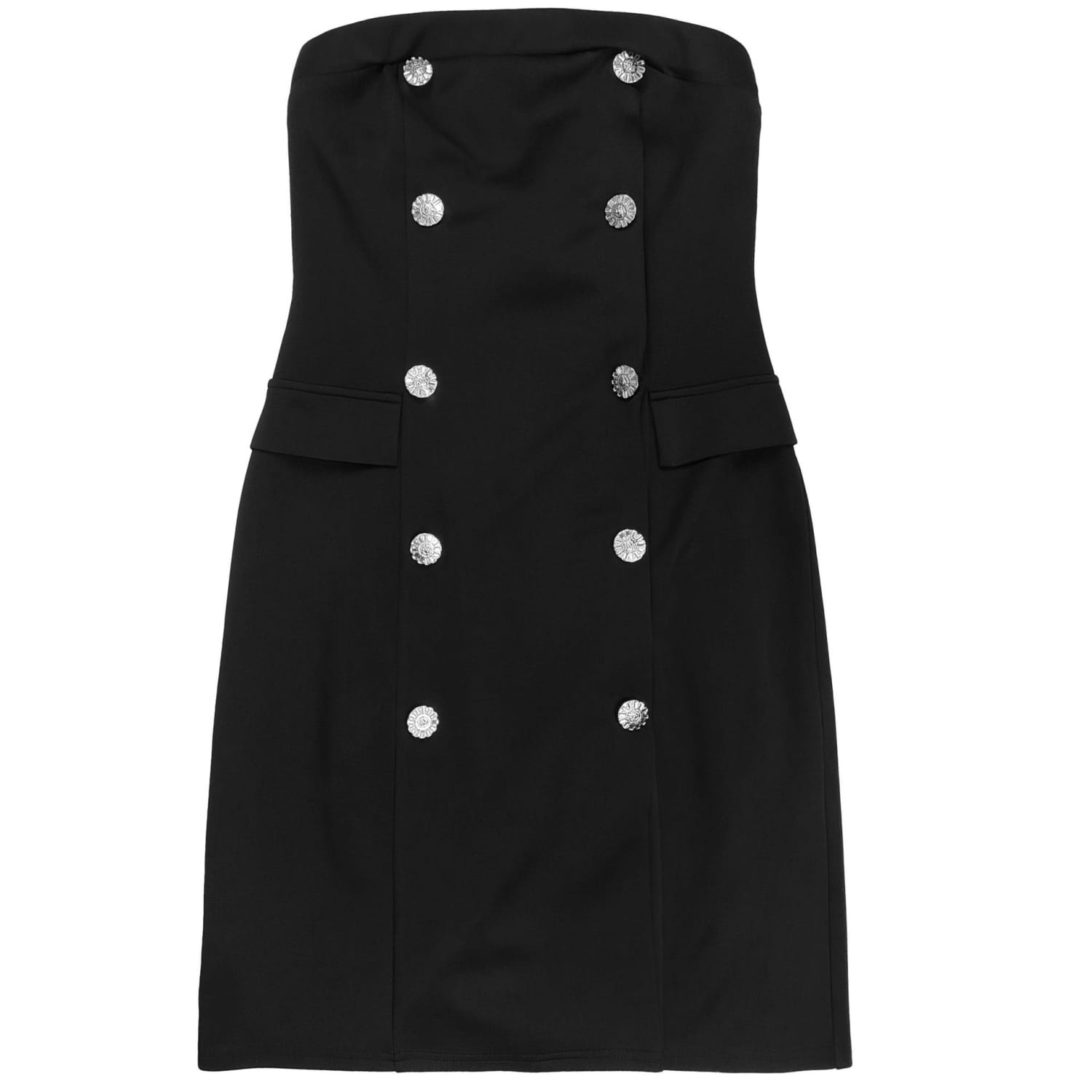Fashion sexy strapless backless double-breasted dress for women