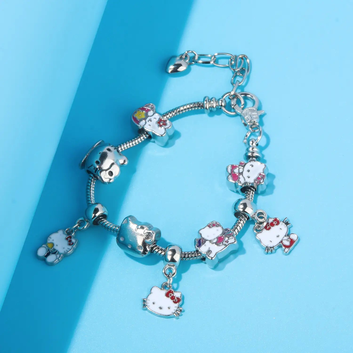 Cute kitty cat bracelet anime girl student jk best friend birthday gift cartoon diy bracelet