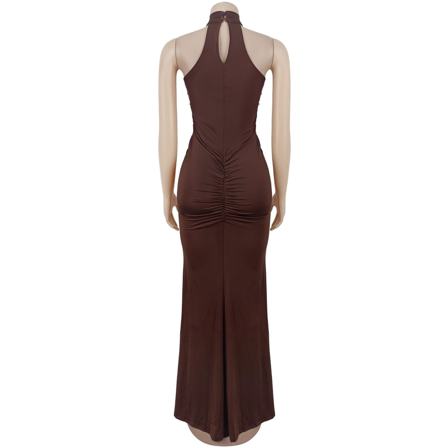 Fashion women’s sexy fitted sequin velvet split dress