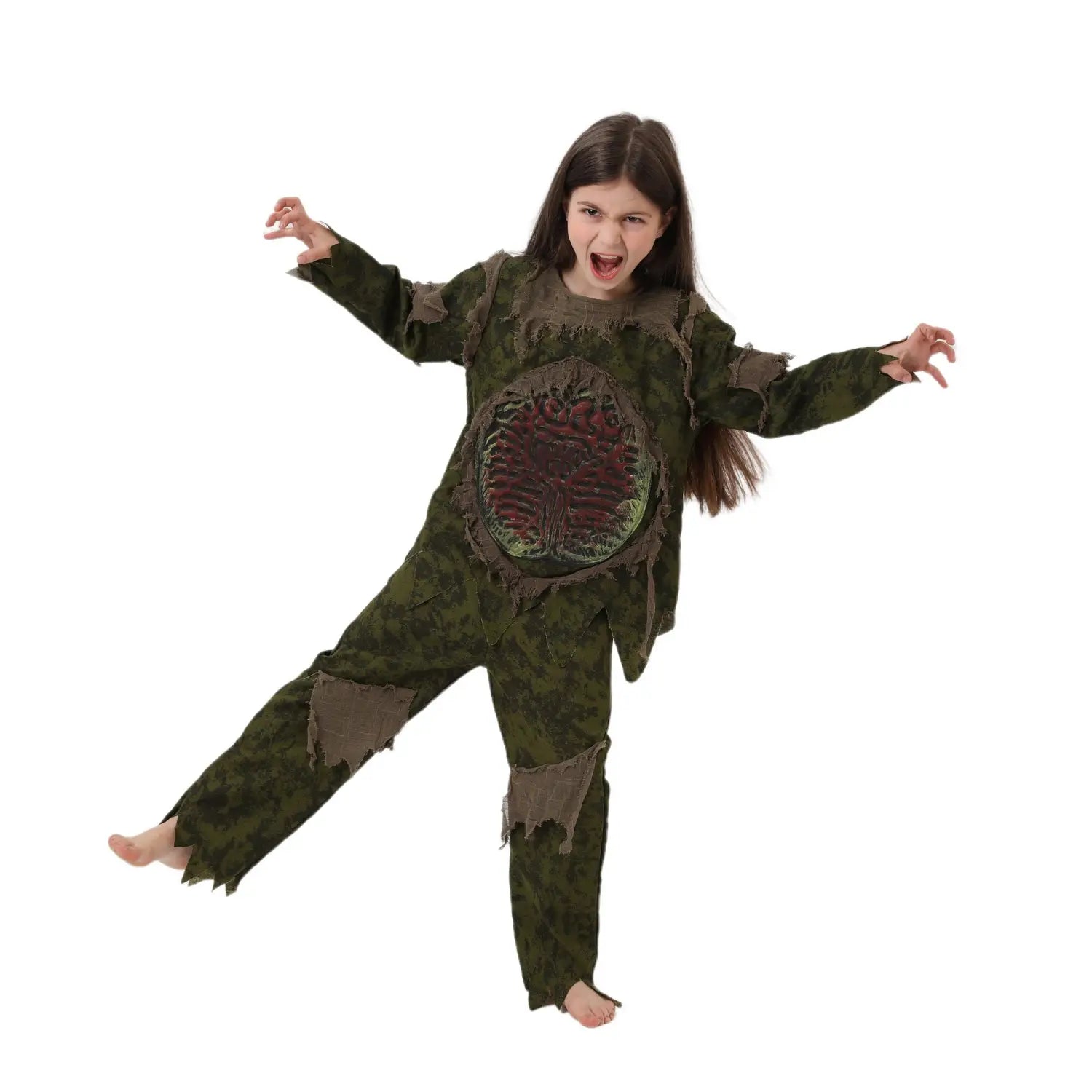 Halloween costume kids cosplay boy swamp monster outfit scary mask intestine costume